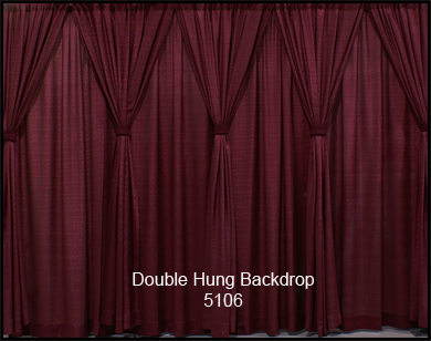 Banjo Double Drape Tied 10'W x 8'T Backdrop