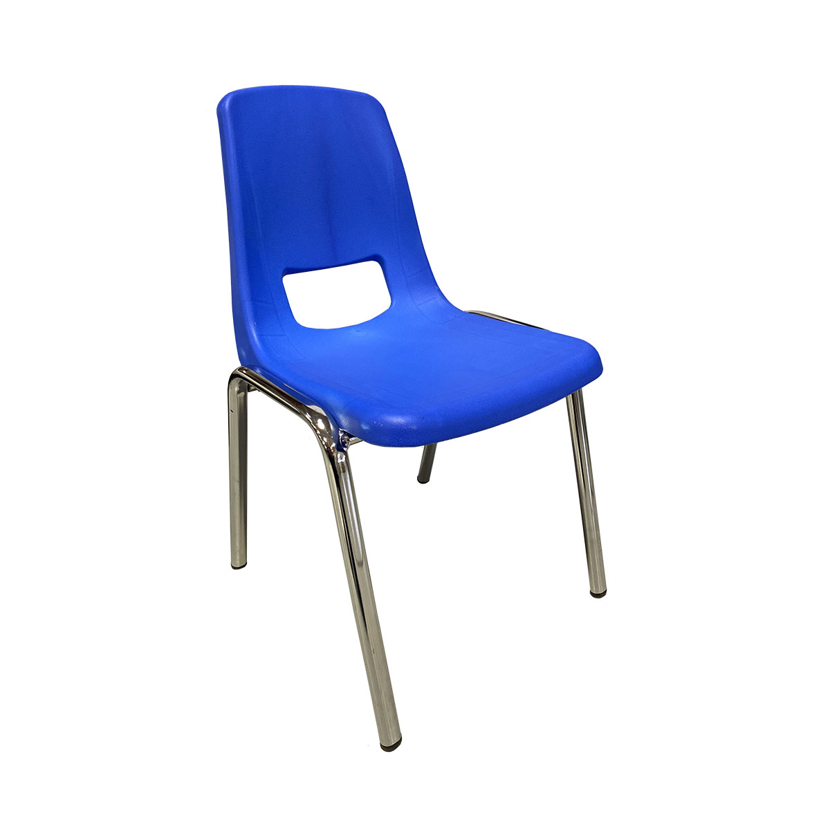 Chair Blue Seat Chrome Leg Stacking Child Size 14