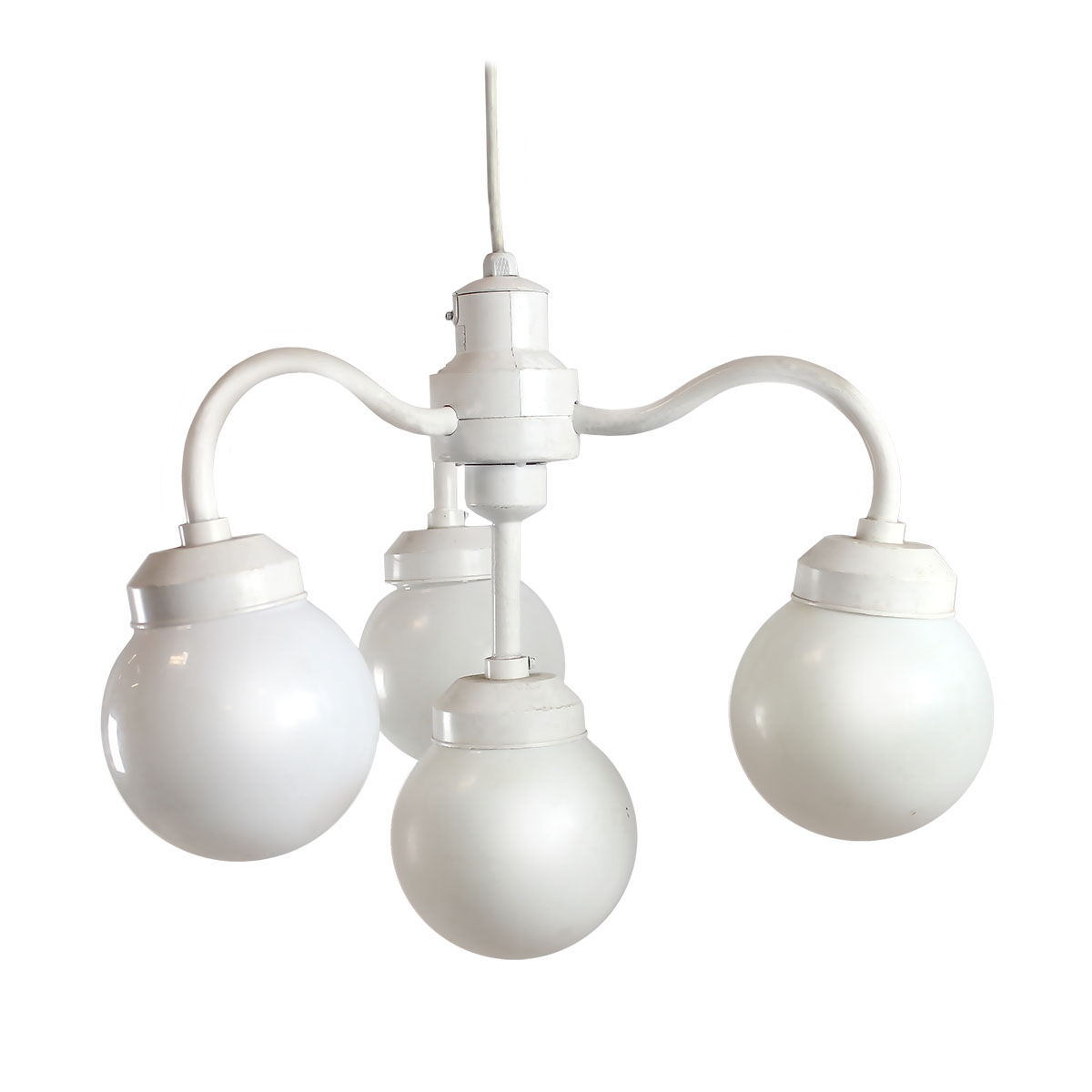 Chandelier White 4 Globes