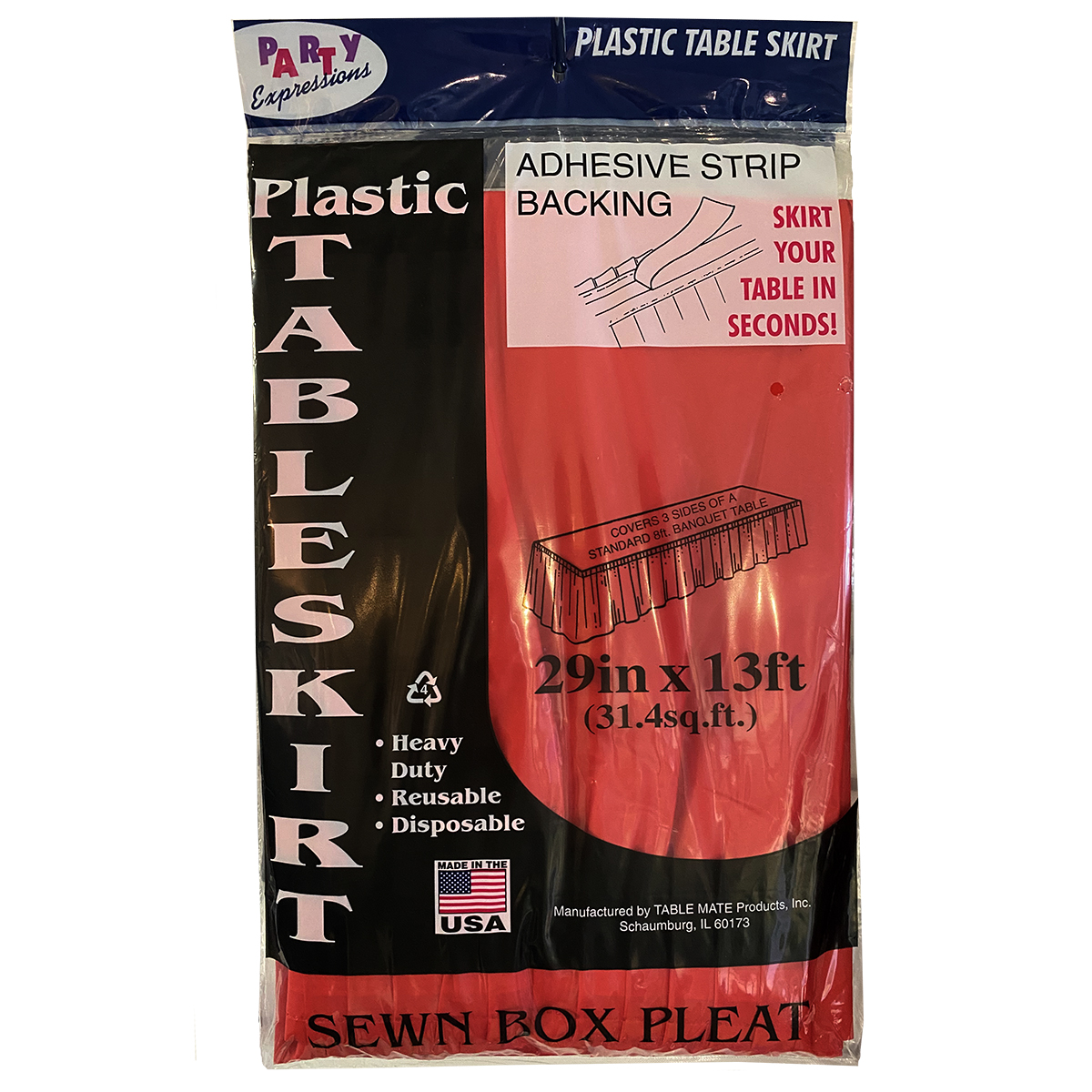 Skirting Red Plastic 13'L X 29