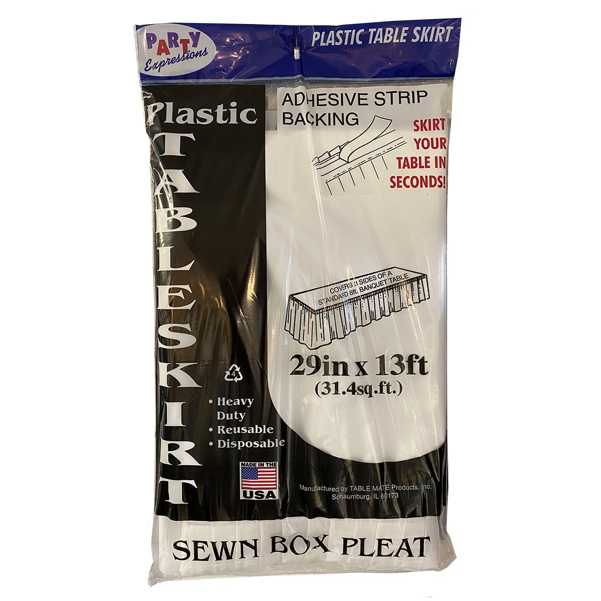 Skirting White Plastic 13'L X 29