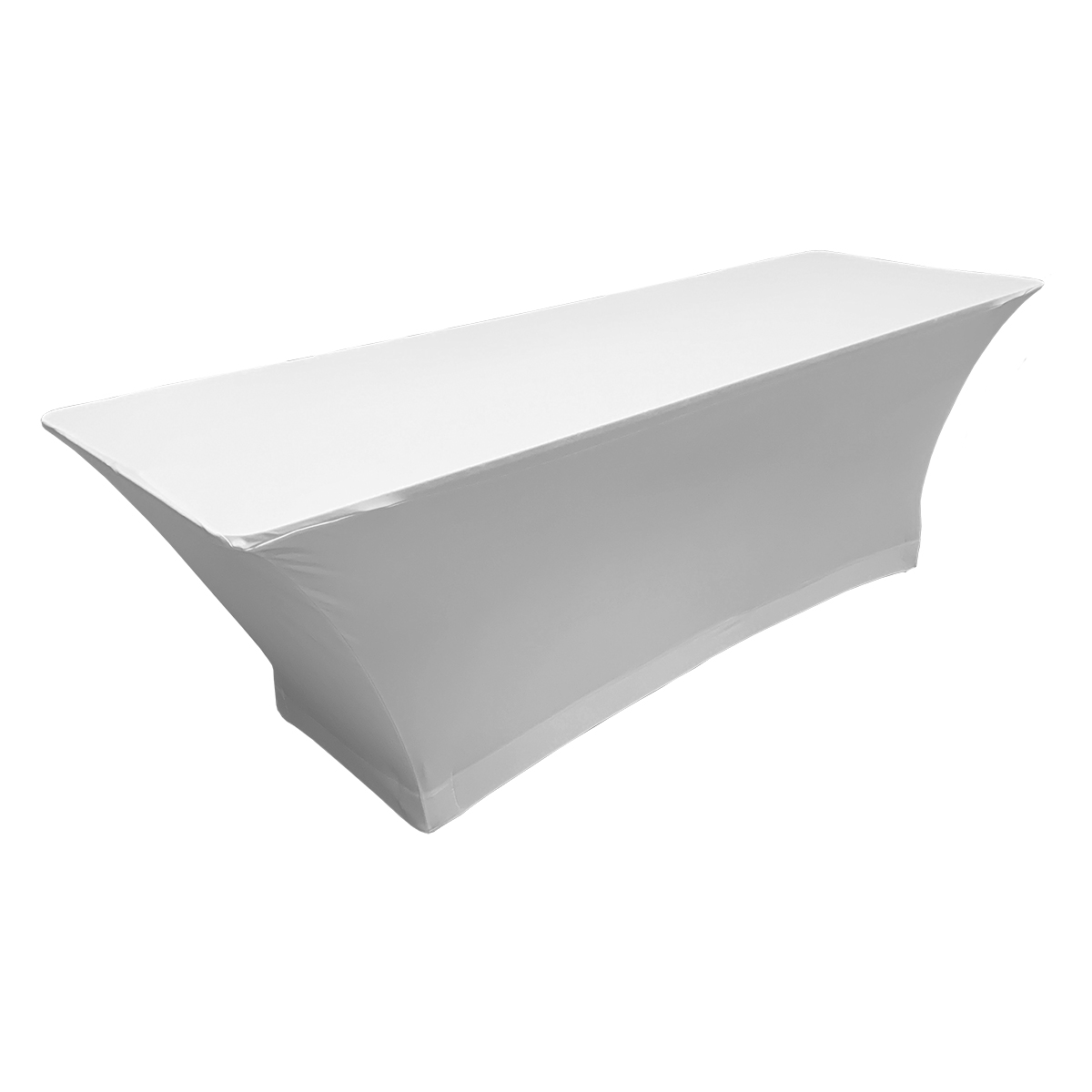 Spandex White 8' Table Cover