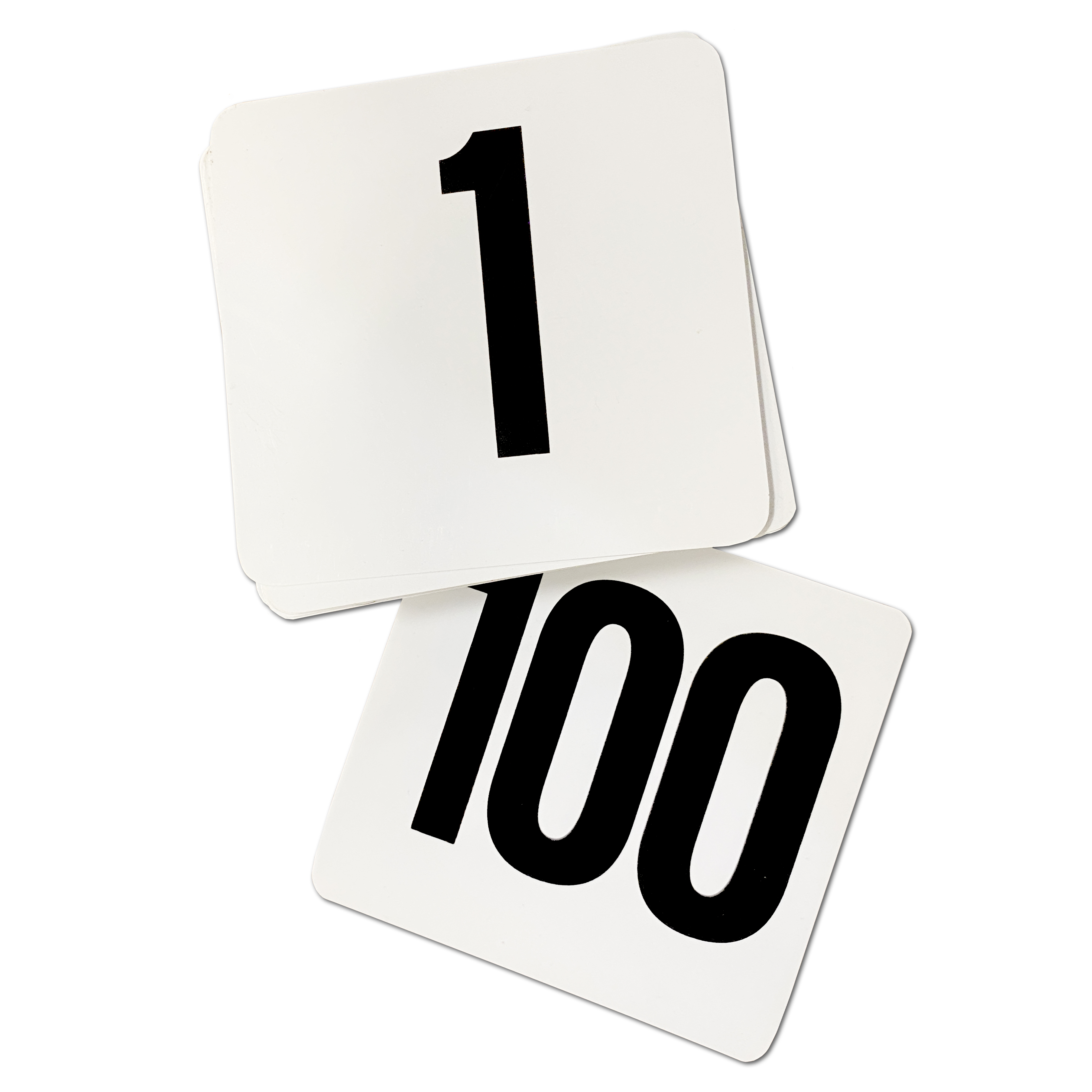 Table Number Cards 1-100
